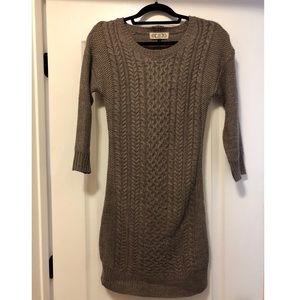 Grey sweater dress